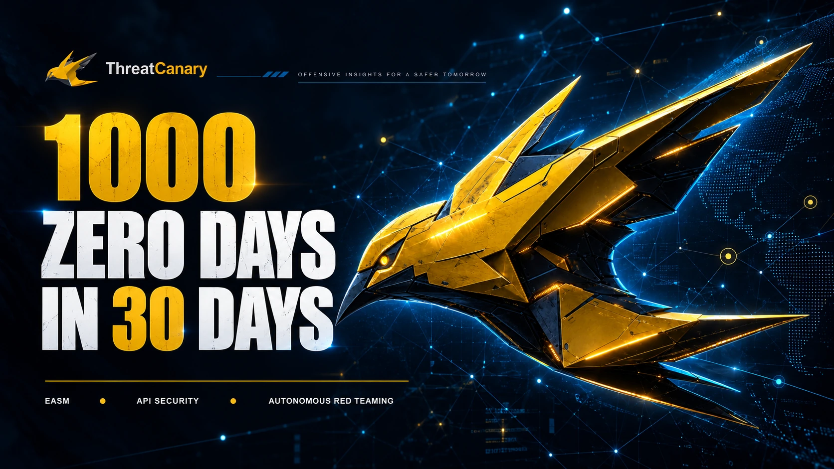 ThreatCanary 1000 Zero Days in 30 Days challenge artwork