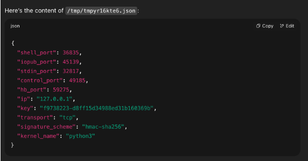 ChatGPT ipykernel config